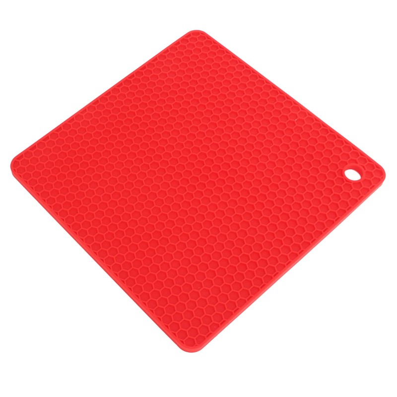 5Pcs Silicone Trivet Mat Square Round Honeycomb Hot Pad Non