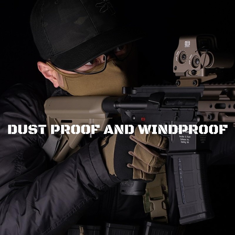 Light Fit Tactical Mask, Wraparound Soft Quick-Dry Fabric with Earloop,