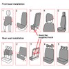 HZEL Car Seat Cover Full Set, Soft Breathable Butterfly Print