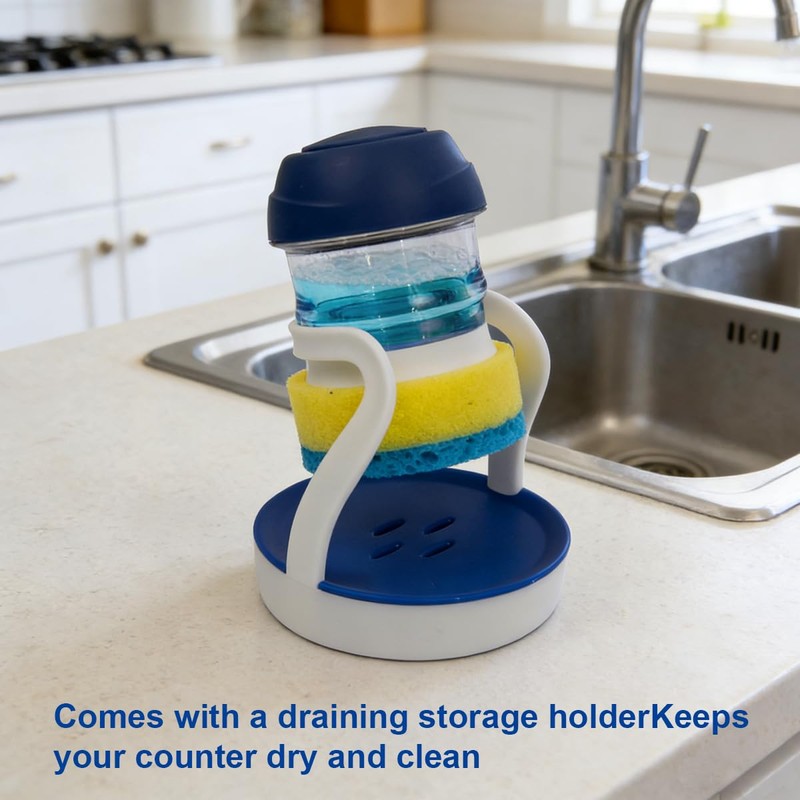 CELOX Dish Sponge with Handle with Holder for Cleaning Kitchen