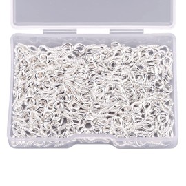 AIEX 300 Pcs Screw Eye Pins Hooks Eyelets Screw Threaded for Jewelry Making Findings DIY Crafts, Silver