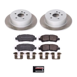 Power Stop SC4714 Rear Brake Kit With Semi-Coated Brake Rotors and Ceramic Brake Pads & Hardware For 2008 2009 2010 2011 2012 2013 Toyota Highlander