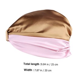 Beavorty Elastic Sleep Bonnet Hat Women's Night Turban Head Polyester Material Full Head Protection