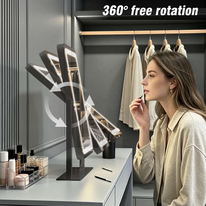 Vanity Mirror with Lights, 13.1"×16.7" LED Makeup Mirror