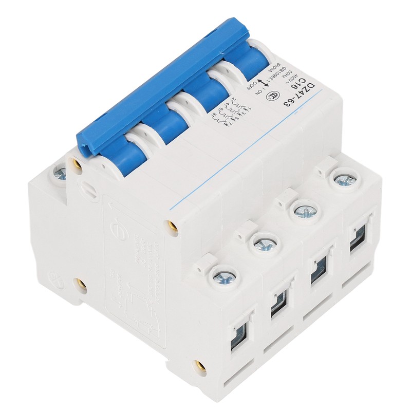 4P Miniature Circuit Breaker DIN Rail Mount Low Voltage Air
