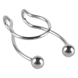 CENPEK 4 Pieces False Pierced Nose Rings Faux Septum Nasal Piercing Non-Pierced Earrings for Women and Men Lip Piercing Rings Stylish Non-Pierced Jewelry for Daily Wear