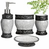 Bathroom Decor Accessories Set,4 PCS Including Soap Dispenser, Toothbrush Holder,
