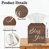 Bless You Tissue Box Covers Square, Wooden Board Texture Leather