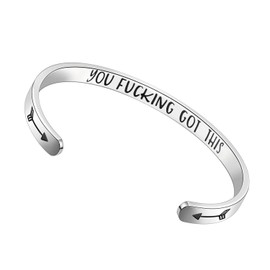 TONY & SANDY Hippie Gifts for Women Christmas Stocking Stuffers You Fucking Got This Bracelet Proud of You Her Just Because New Mom Single Mom Friend Motivational Encouragement Jewelry