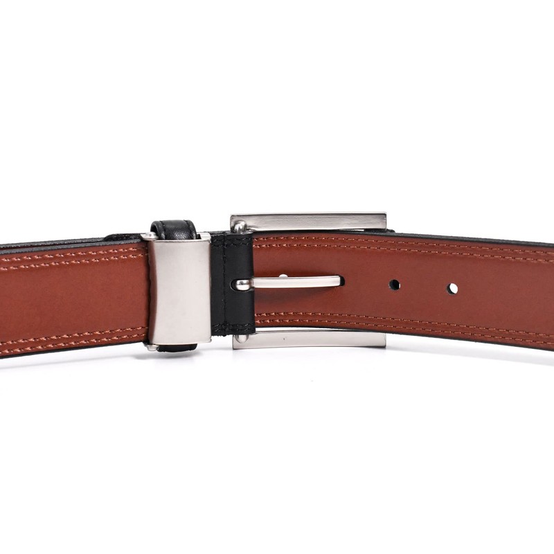 Lacoste LB67865 Men's Casual Belt, Cowhide Leather, Black