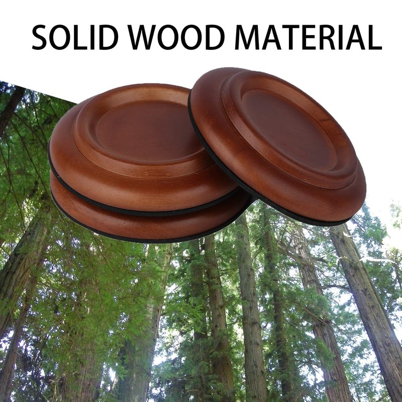 FameFame 3 Pack Hardwood Piano Caster Cups Floor Protector Solid