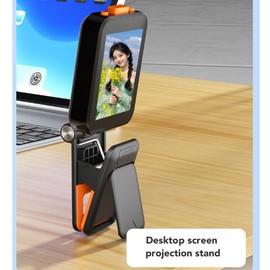 Phone Vlog Selfie Monitor Screen, 2 Inch 1080P HD Bluetooth 5.0 Back Camera Monitor with Folding Clamp, Phone Rear Camera Auxiliary Display for Android for iOS