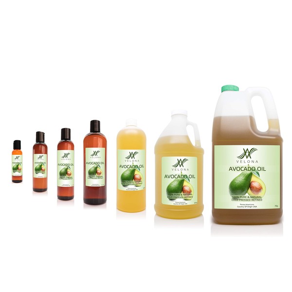 Avocado Oil by Velona - 24 oz | 100% Pure and Natural Carrier Oil | Refined, Cold Pressed | Hair, Body and Skin Care | Use Today - Enjoy Results