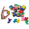 Colorful 1.125 Inch Puzzle Cube Erasers (12 Pack) 1.125". Fidget