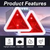 2 PCS Triangle Reflectors, 18 cm Red Warning Triangle, 70