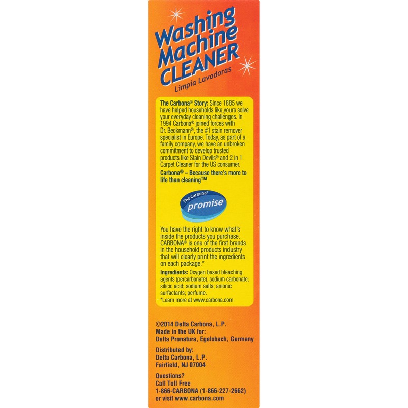 Carbona® Washing Machine Cleaner | Eliminates Odor & Residue |