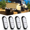 Nilight 6Inch Oval White LED Trailer Tail Light 4PCS 10