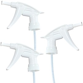 Dirt Lifting Durable Foaming Spray Heads 3 Pk. Best Heavy Duty Nozzle Replacements for Large 32 Oz Plastic or Glass Bottles. Perfect Foam Nozzles for House and Bathroom Cleaning or Auto Detailing.