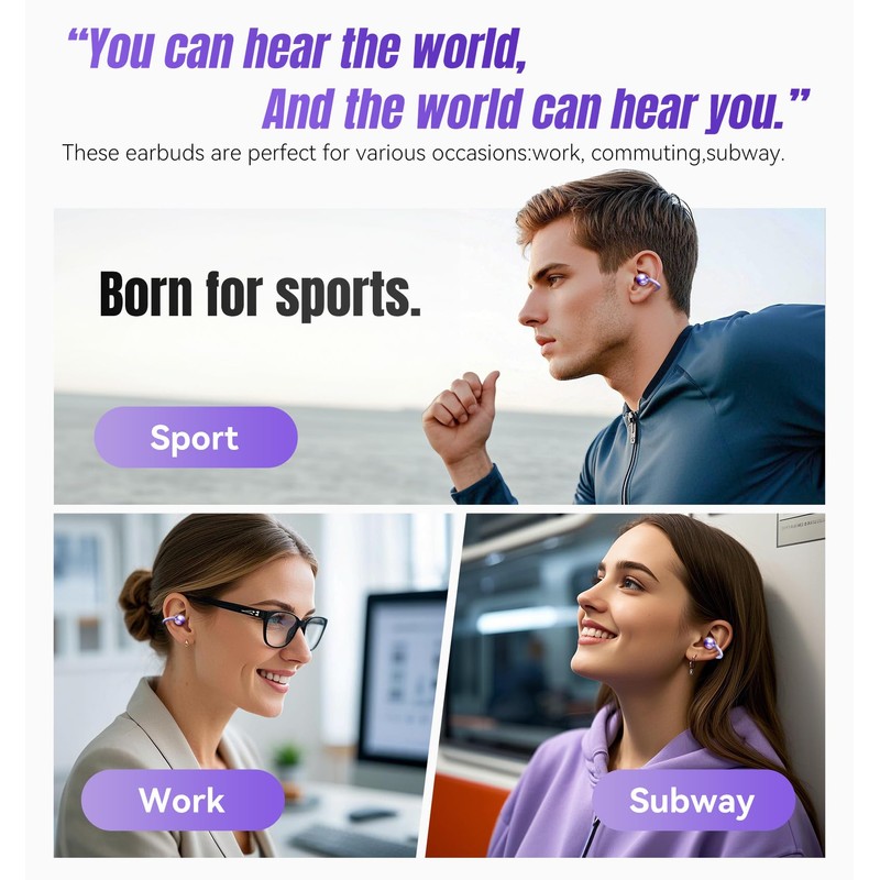 King Lucky Truly upgrade Clip on Earbuds Open Ear Wireless