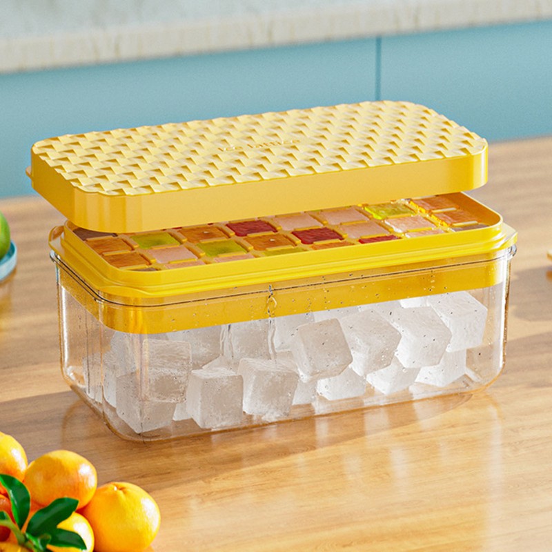 Ice Cube Mold Tray Storage Space Saving Silicone Large Capacity