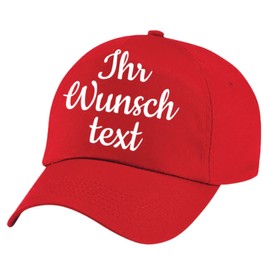 Deitert Cap, Baseball Cap Individually Embroidered with Name or Desired Text | 26 Colours to Choose From Red