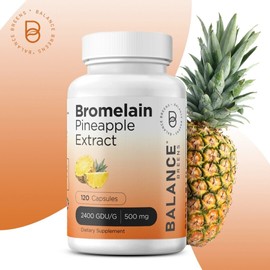 Balance Breens Bromelain 500mg, 120 Capsules - Pineapple Extract