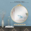 BITALYE 15.75" Small Bow Decorative Round Mirror,Gold Metal Frame Circle