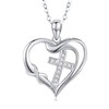 Cross Necklace/Bracelet/Earring for Women 925 Sterling Silver Heart Infinity Pendant