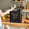 Nivofu 100PCS Gift Bags 30x40cm, Black Thank you Present Bags