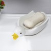 Jaugufiy Ceramic Duck Soap Tray Drain Soap Holder Soap Dish
