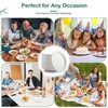 OasisSN [7 Inch, 128-Pack Compostable Paper Plates, Heavy-Duty Biodegradable Disposable