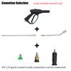 2Pcs Pressure Washer Extension Wand, Extension Lance (13.4"/34cm) + 30°Curved