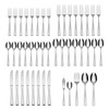 Oneida Satin Lincoln 45 Piece Everyday Flatware Set, Service for
