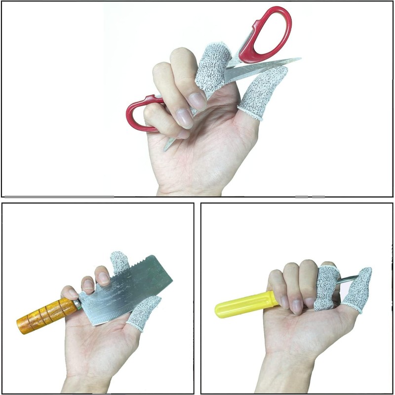 12PCS Cut Resistant Finger Cots,Finger Sleeves, Glove Life Extender, Reusable