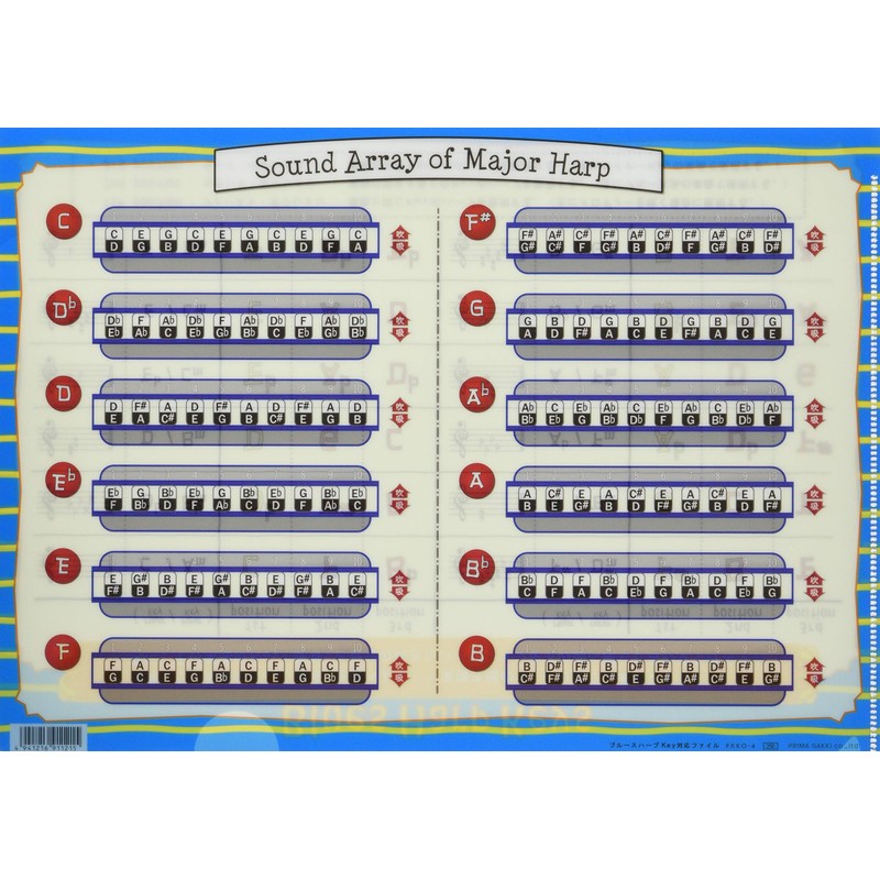 Original Clear File Blue Harp Key Compatible File PRKO-4