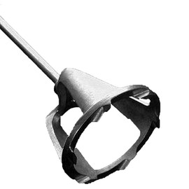 Round Zinc Aluminum Mixer Blade for 3-5 Gal Buckets or Pails-1/2"SDx22" Shaft