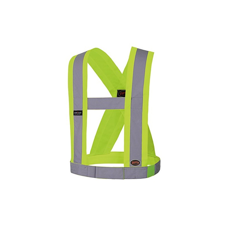 Pioneer 4-Inch Wide Adjustable Lightweight High Visibility Safety Sash, Reflective