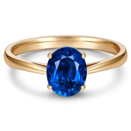 GONA 1-3.5CT Lab Grown Blue Sapphire Ring GRC Certificate Princess Diana Kate Anniversary Engagement Wedding Promise Tarnish-Resistant Silver Rings Woman Moissanite Diamond Royal Blue Festivals