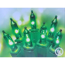 Set of 100 Green Mini Indoor/Outdoor St Patricks Day Lights