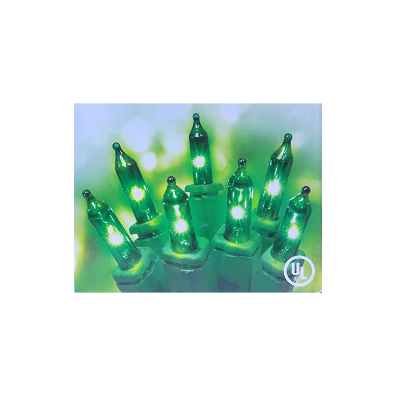 Set of 100 Green Mini Indoor/Outdoor St Patricks Day Lights