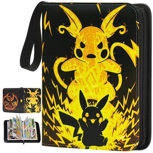 Card Binder Cards Holder 4-Pocket, Trading Binders for Card Games