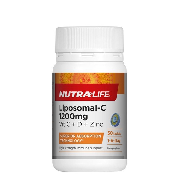 Nutra-Life Liposomal-C 1200mg Vit C + D + Zinc - 60 tablets