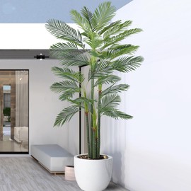Artificial Palm Tree 9FT(108in) Tall Faux Tree with Large Trunks and 35 Realistic Leaves, Fake Tropical Floor Potted Artificial Plants for Home Office Living Room Indoor Outdoor Decor (9feet,1Pack)