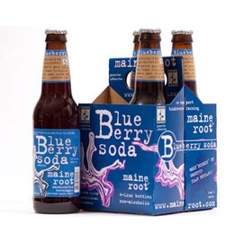Maine Root Soda - Fair Trade Craft Soda in Glass Bottles (Blueberry 24 Pack)