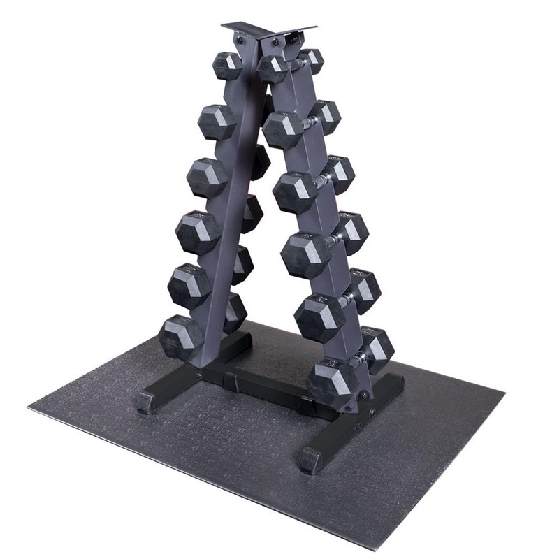 Body-Solid (GDR44B) Vertical Dumbbell Rack - Compact 6 Pair Hex