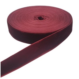 10 Yards Velvet Ribbon Spool (Wine, 5/8")