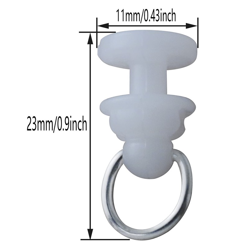 AXLIZER 50PCS Plastic Curtain Track Carrier Slide Roller Curtain Accessories