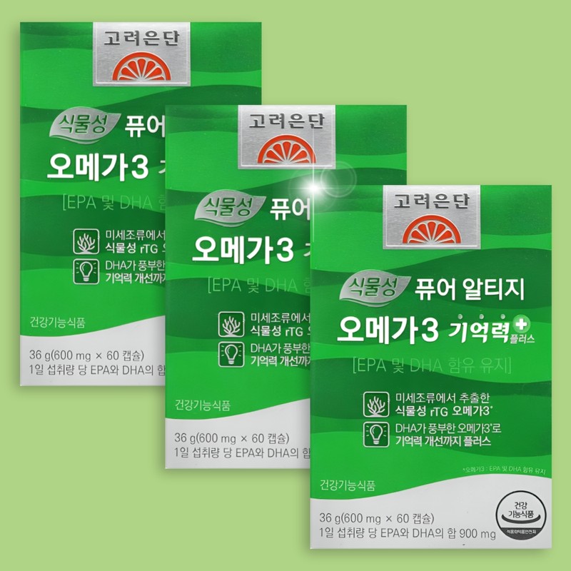 Korea Eundan Vegetable Pure Altige Omega-3 Memory Plus 60 tablets