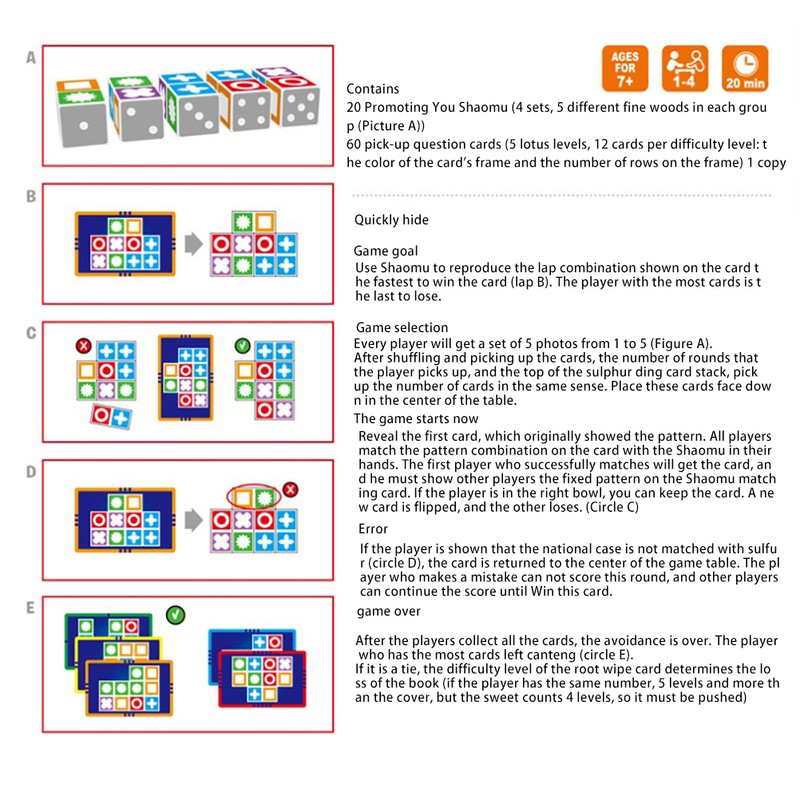 Board Game Matching Educational Logical Thinking Board Game Toy Parent