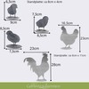 Storm's Gartenzaubereien Chicken Rooster Chickens Made of Metal – Shabby